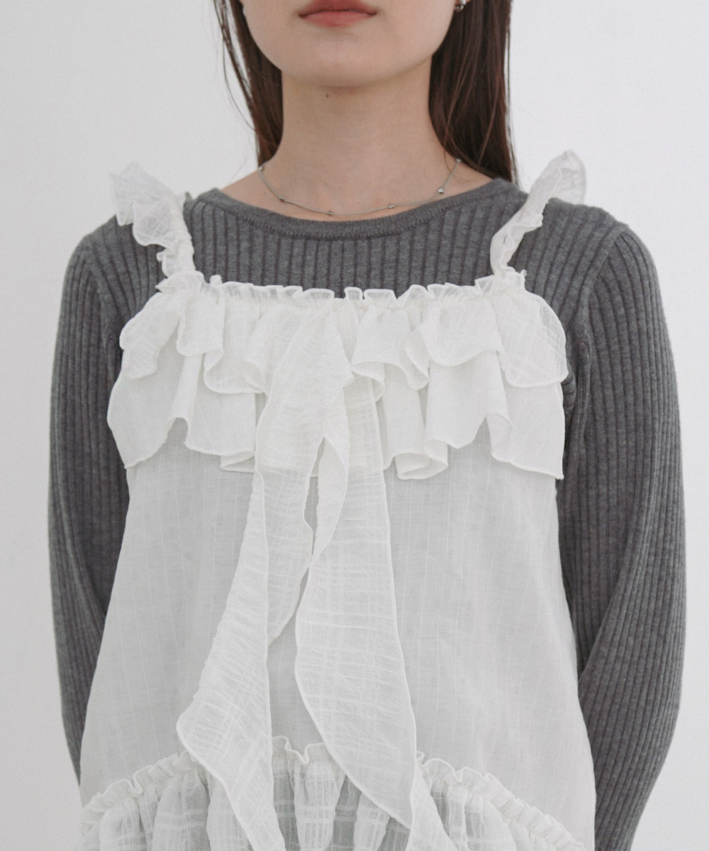 ラッフルフリルキャミソール