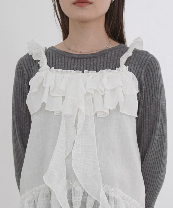 ラッフルフリルキャミソール