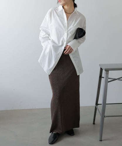 ロングシャツブラウス