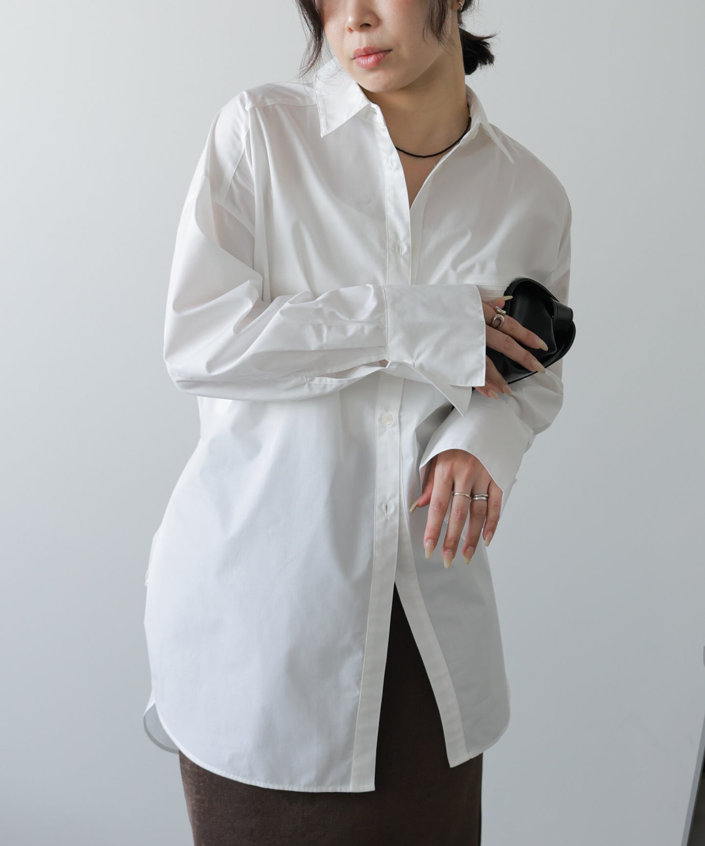 ロングシャツブラウス