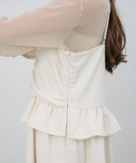 フロントギャザーフリルワンピース