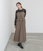 フロントギャザーフリルワンピース