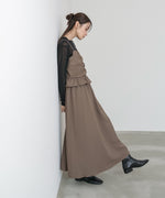 フロントギャザーフリルワンピース