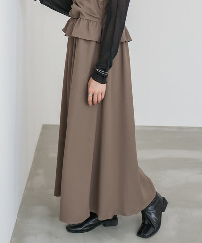 フロントギャザーフリルワンピース