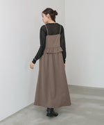 フロントギャザーフリルワンピース