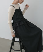 フロントギャザーフリルワンピース