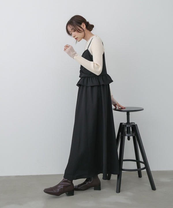 フロントギャザーフリルワンピース