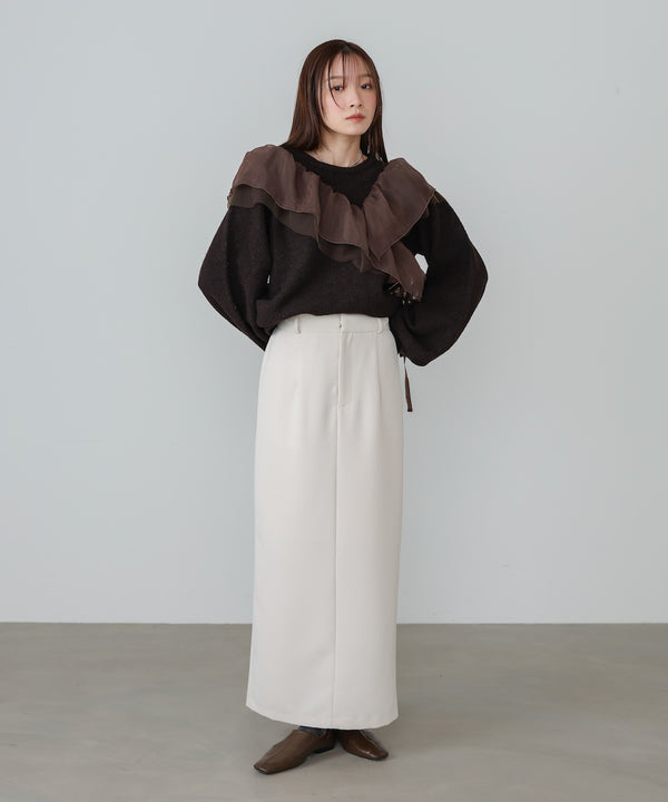 【S・Mサイズ展開】ツイルタイトロングスカート