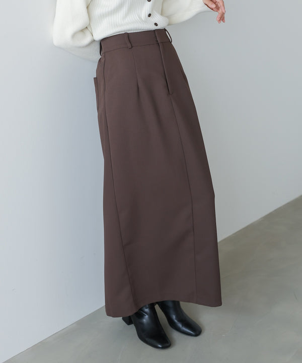 【S・Mサイズ展開】ツイルタイトロングスカート