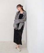 ワイドカフスワンポイント刺繍シアーシャツ