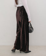 ベロアウェーブプリーツイージーパンツ