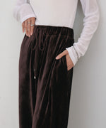 ベロアウェーブプリーツイージーパンツ