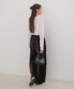 ベロアウェーブプリーツイージーパンツ