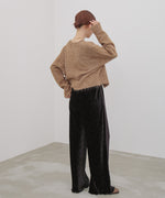 ベロアウェーブプリーツイージーパンツ