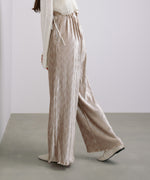 ベロアウェーブプリーツイージーパンツ