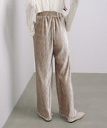 ベロアウェーブプリーツイージーパンツ