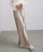 ベロアウェーブプリーツイージーパンツ