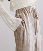 ベロアウェーブプリーツイージーパンツ