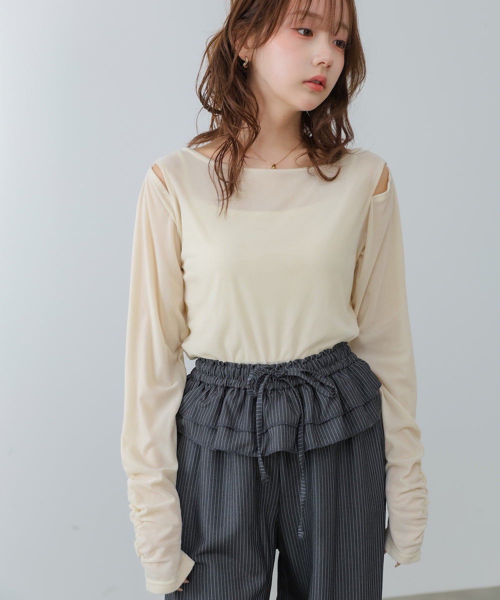 前後2WAYシアーベロアトップス