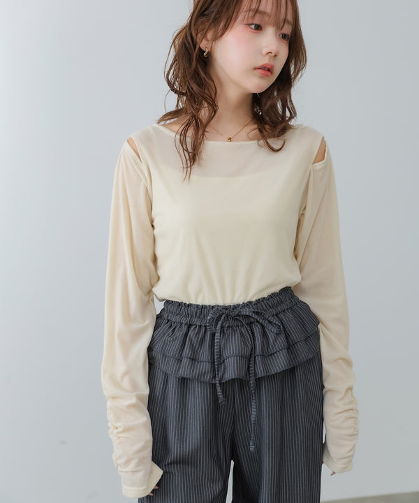 前後2WAYシアーベロアトップス