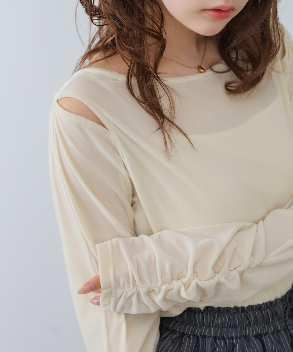 前後2WAYシアーベロアトップス