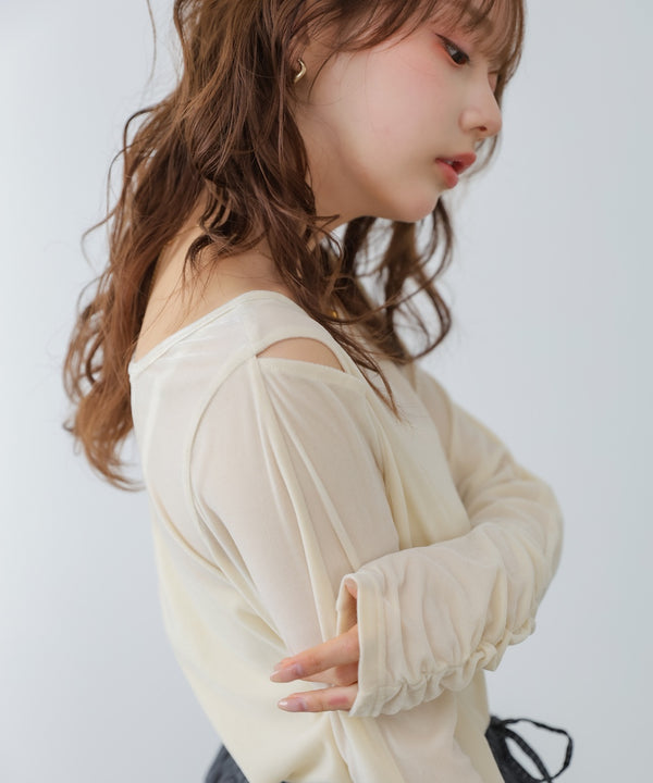 前後2WAYシアーベロアトップス