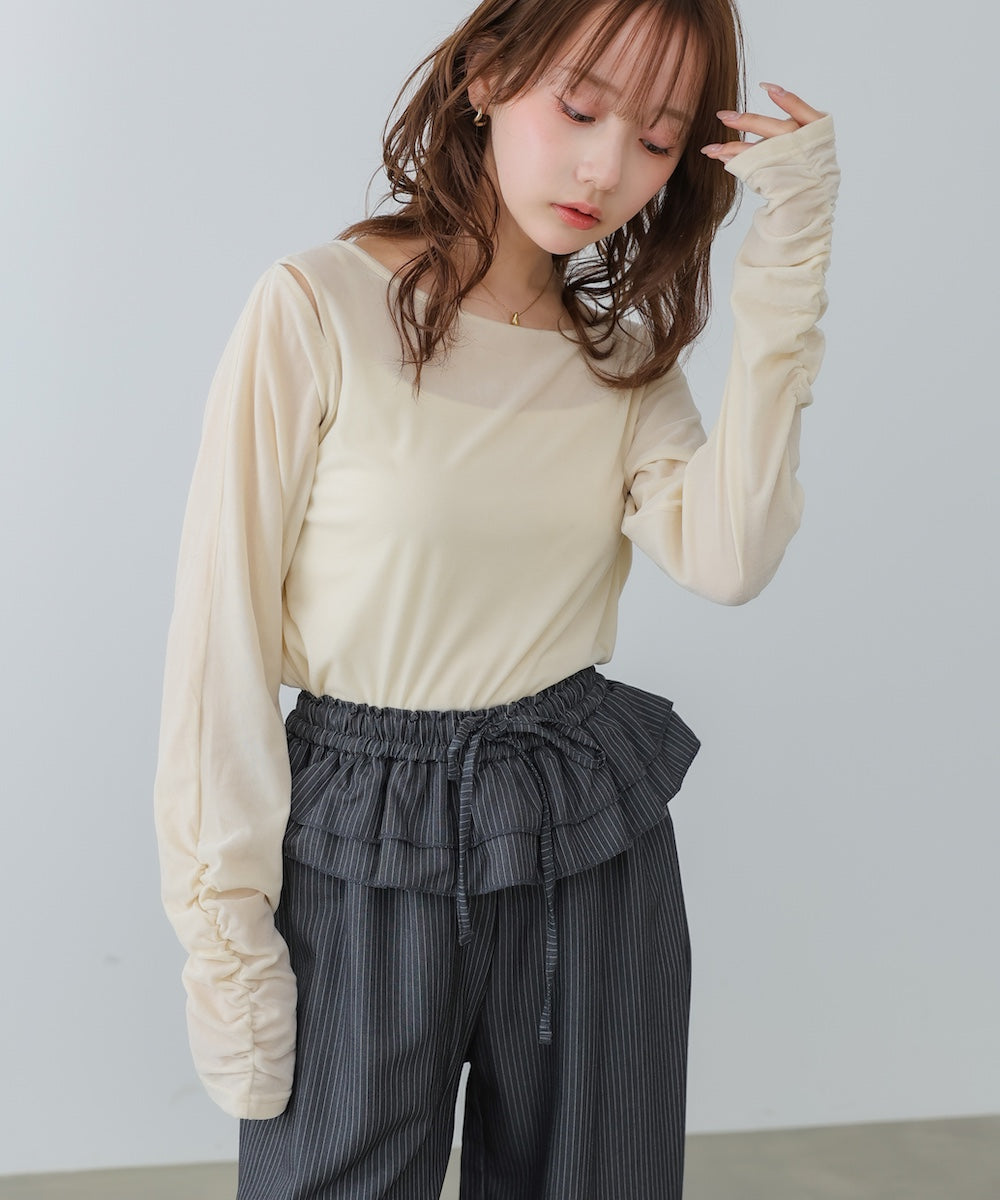 前後2WAYシアーベロアトップス