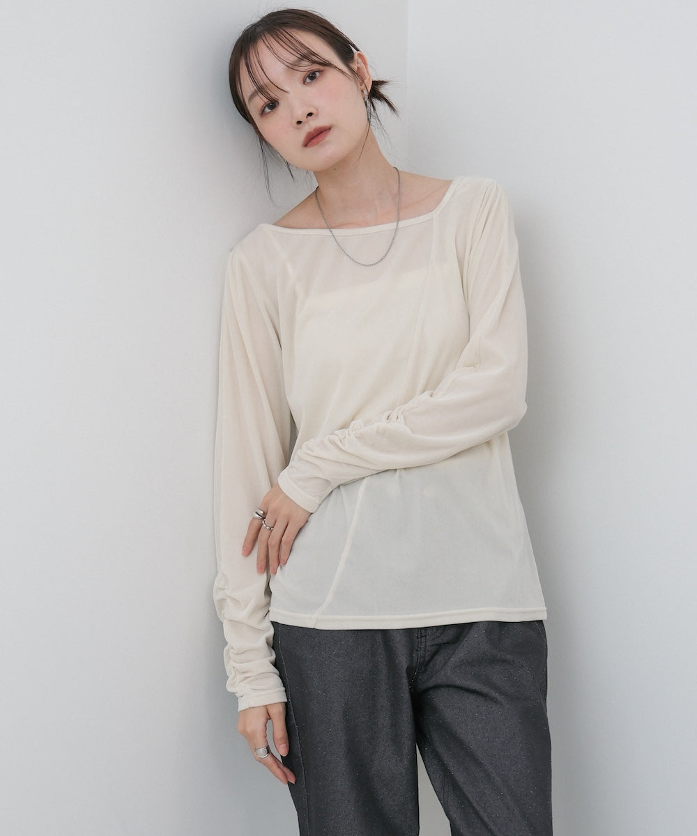 前後2WAYシアーベロアトップス