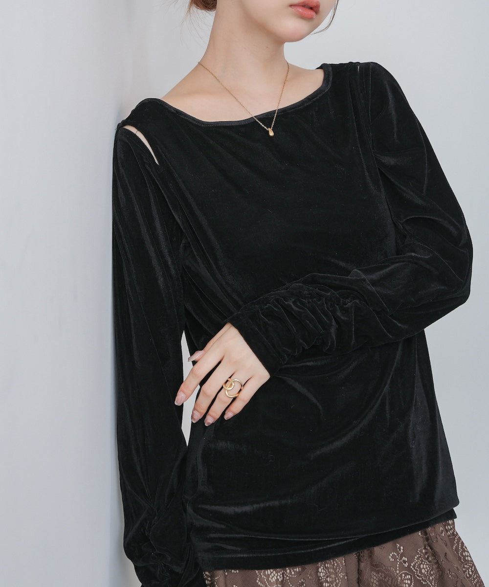 前後2WAYシアーベロアトップス