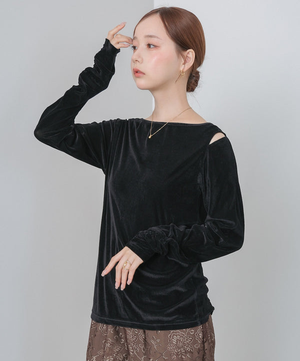 前後2WAYシアーベロアトップス