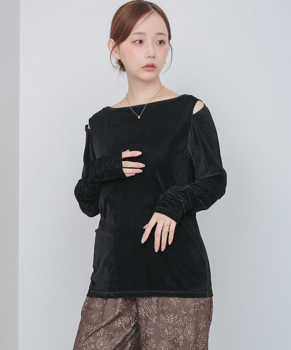 前後2WAYシアーベロアトップス