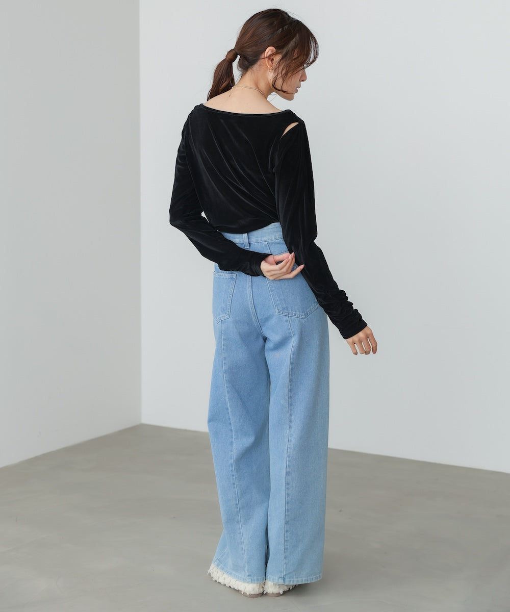 前後2WAYシアーベロアトップス