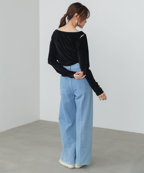 前後2WAYシアーベロアトップス