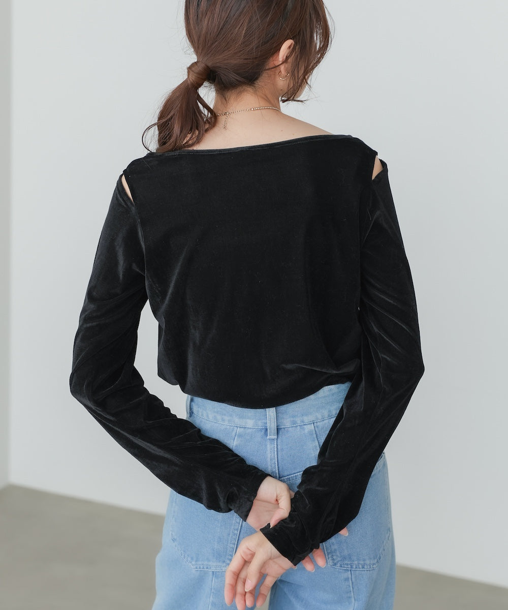 前後2WAYシアーベロアトップス