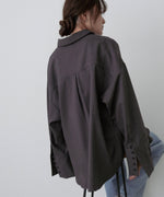 コード刺しゅうワイドカフスオーバーシャツ