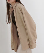 コード刺しゅうワイドカフスオーバーシャツ