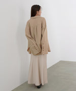 コード刺しゅうワイドカフスオーバーシャツ