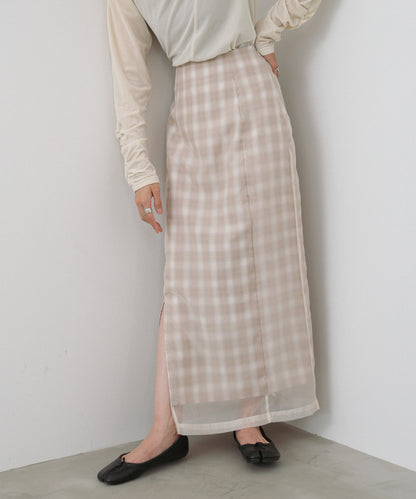 シアードッキングチェックスカート