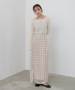 シアードッキングチェックスカート