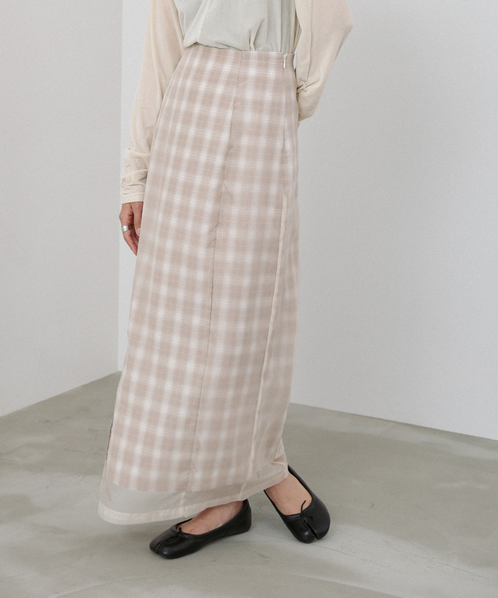 シアードッキングチェックスカート