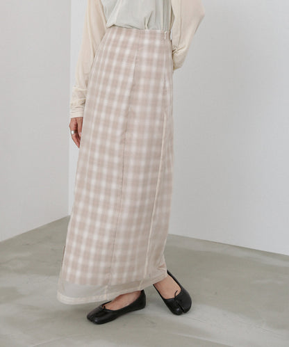 シアードッキングチェックスカート