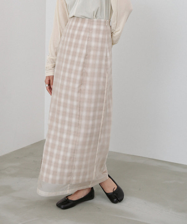 シアードッキングチェックスカート