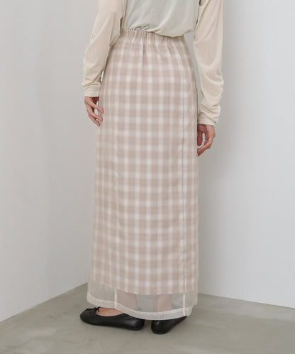 シアードッキングチェックスカート