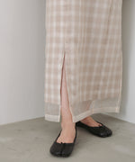 シアードッキングチェックスカート