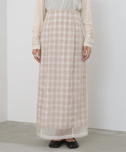シアードッキングチェックスカート
