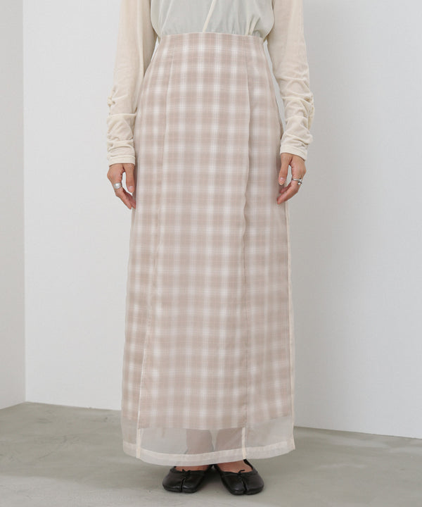 シアードッキングチェックスカート