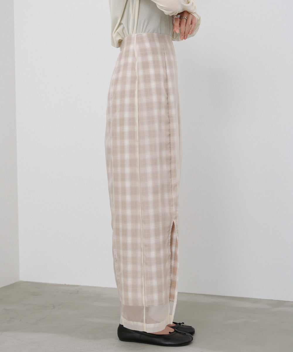 シアードッキングチェックスカート