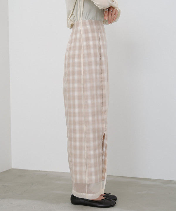 シアードッキングチェックスカート