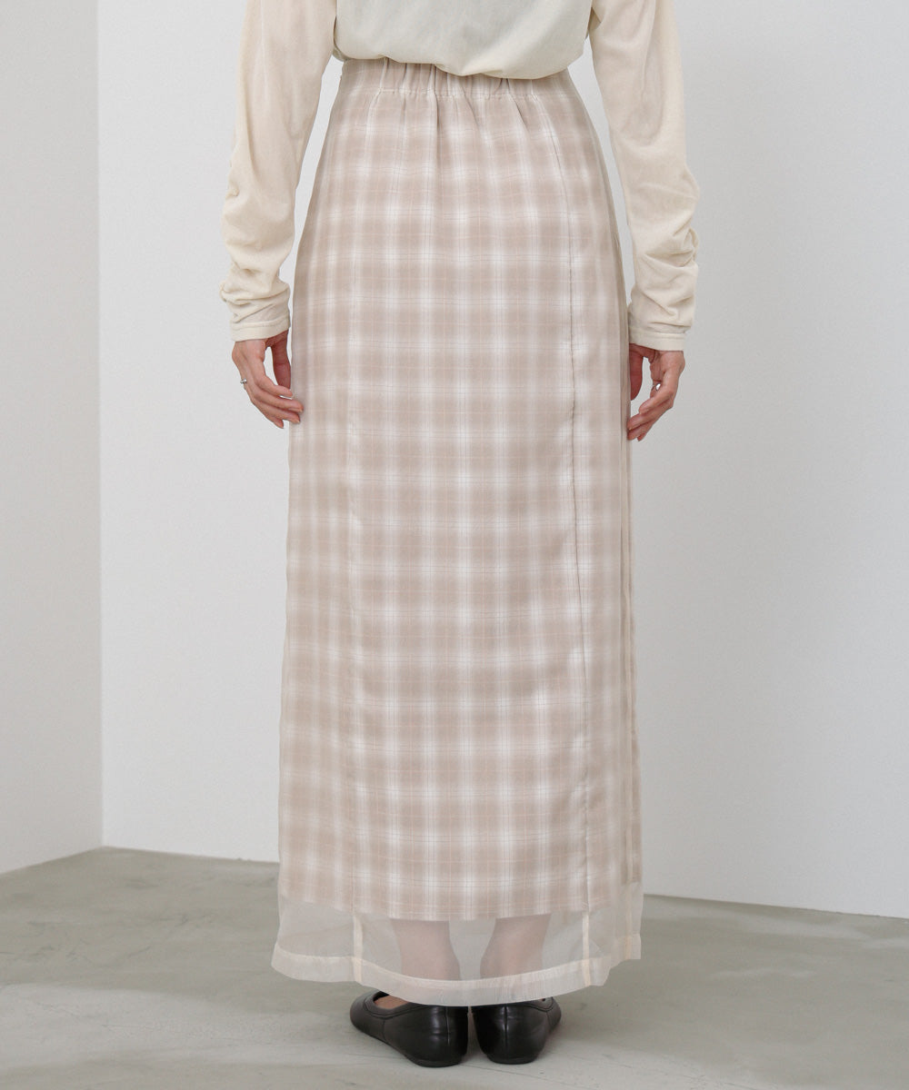 シアードッキングチェックスカート