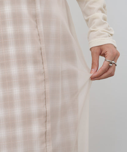 シアードッキングチェックスカート